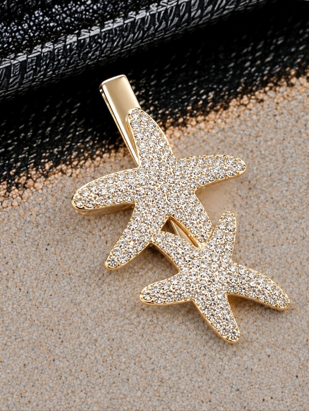 BOSTON PROPER VINTAGE RHINESTONE STARFISH HAIR CLIP 1